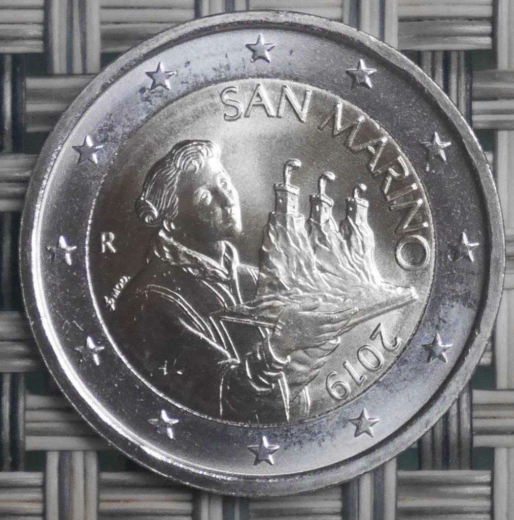 2 euro Saint- Marin 2019 UNC, Envoi, Saint-Marin, 2 euros, Série