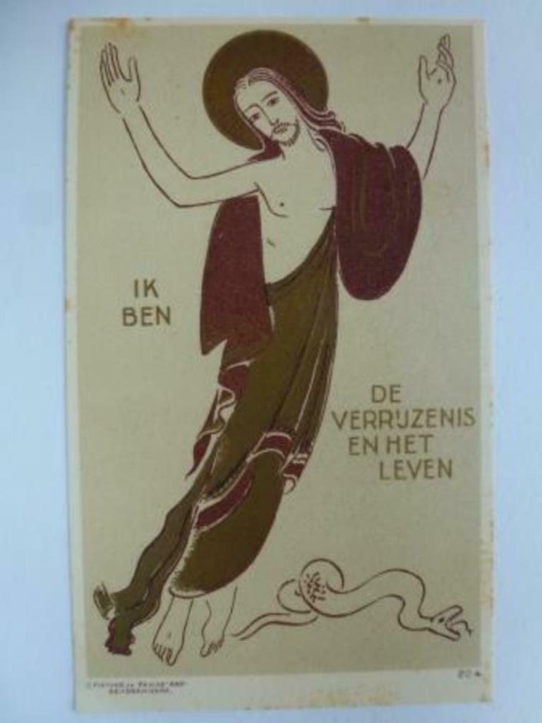 bidprentje Ik ben de verrijzenis en het leven, Verzenden, Bidprentje