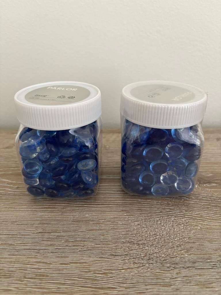 Decoratie steentjes 2 stuks ( nieuw), Huis en Inrichting, Ophalen of Verzenden, Nieuw, Blauw