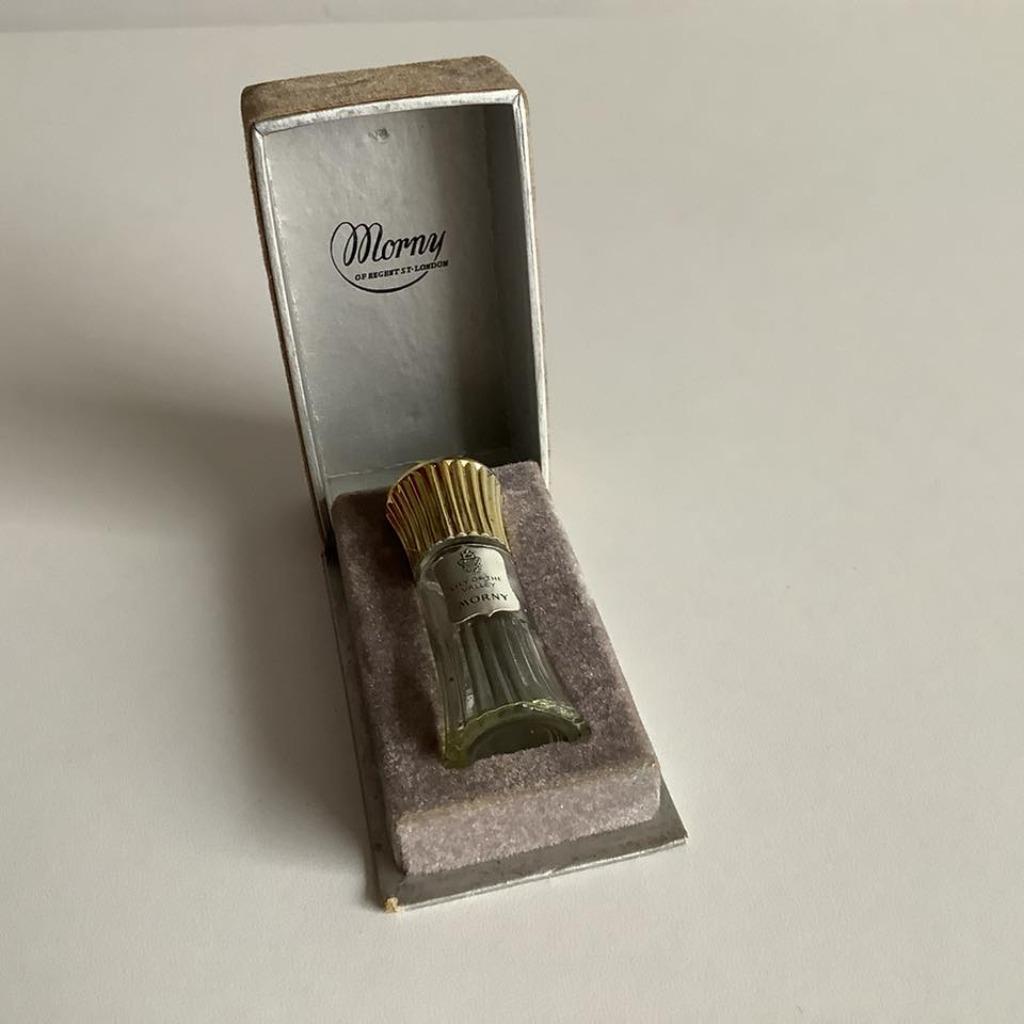oud parfumflesje Lilly of the Valley van Morny, Collections, Parfums, Utilisé, Miniature, Enlèvement ou Envoi