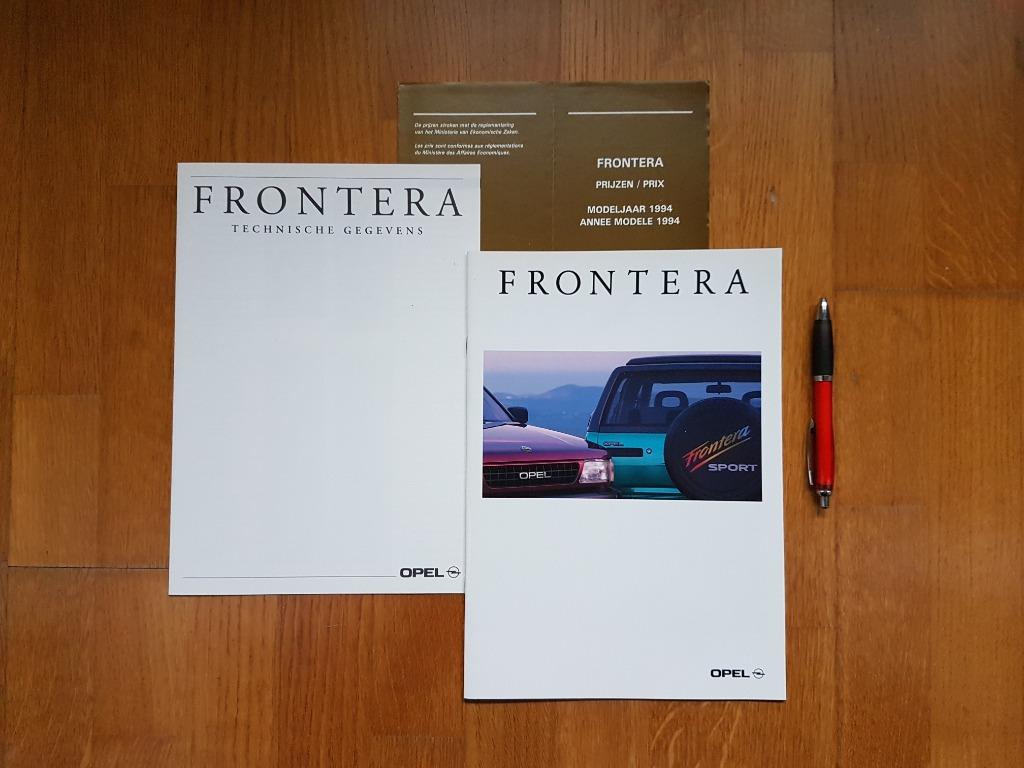 Folder Opel Frontera België 1994, Boeken, Auto's | Folders en Tijdschriften, Opel, Ophalen of Verzenden, Zo goed als nieuw, /