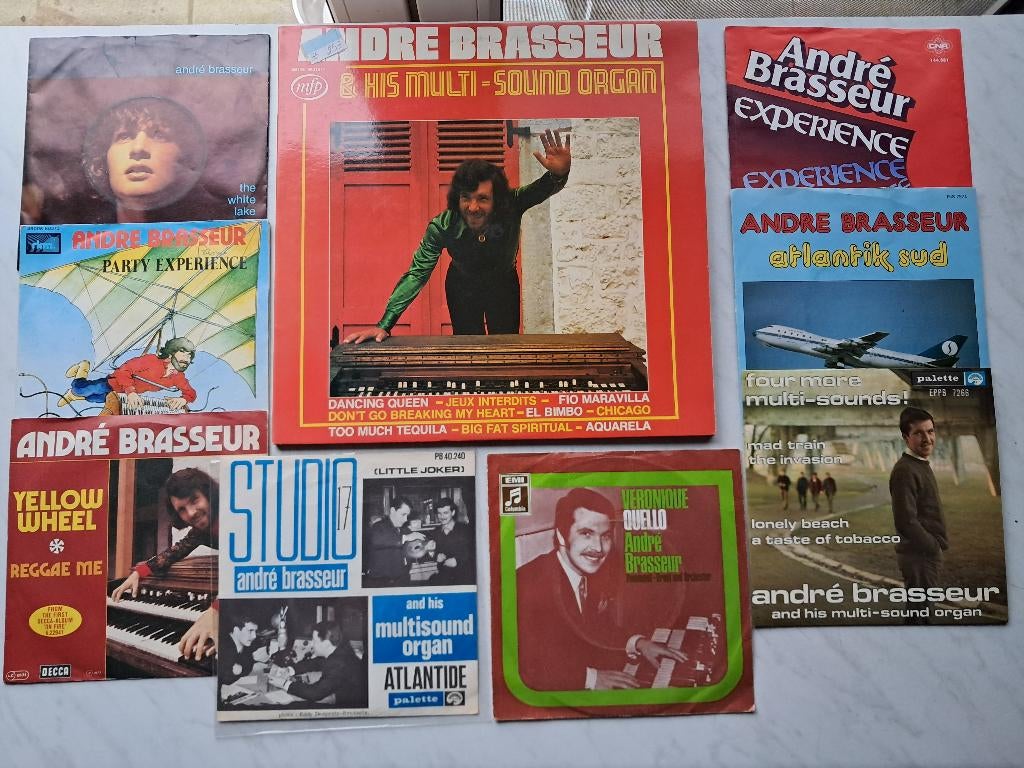 Lot André Brasseur (7") (+ LP), Enlèvement ou Envoi