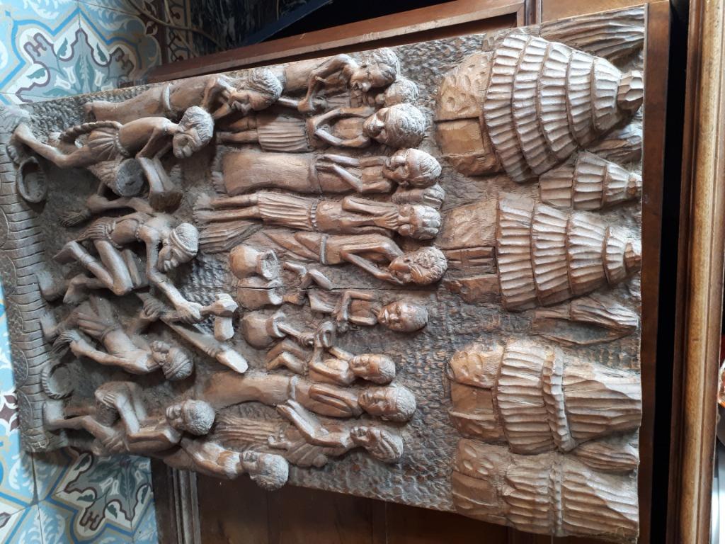 Bas relief bois origine Katanga année 70, Antiquités & Art, Enlèvement