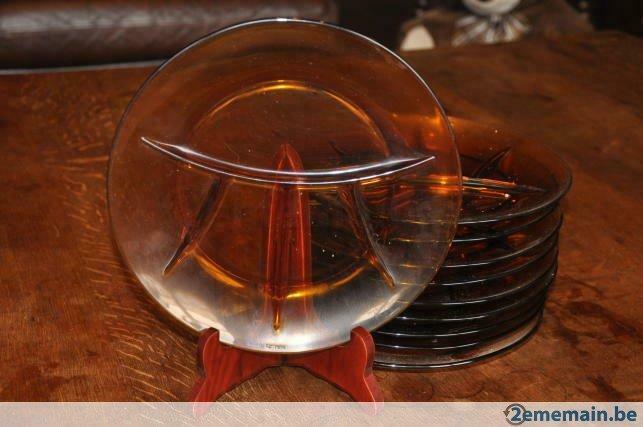 assiette a fondue, Assiettes(s), Enlèvement ou Envoi, Verre, Utilisé