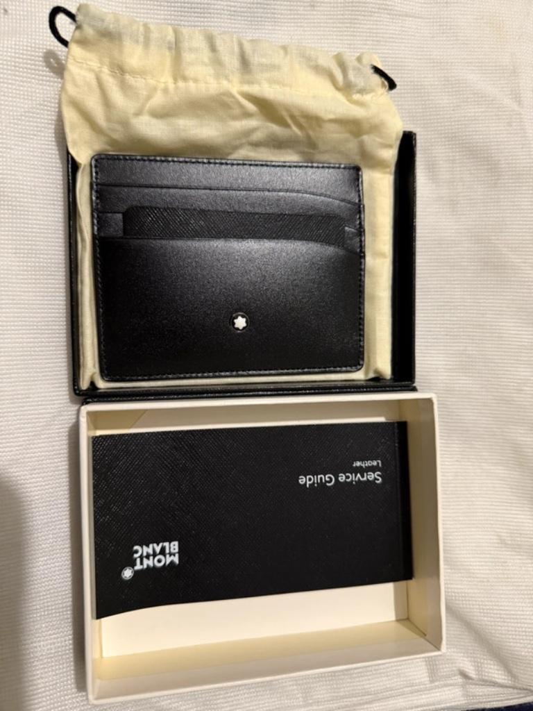 Montblanc card holder nieuw, Handtassen en Accessoires, Portemonnees, Zwart, Nieuw, Leder, Ophalen