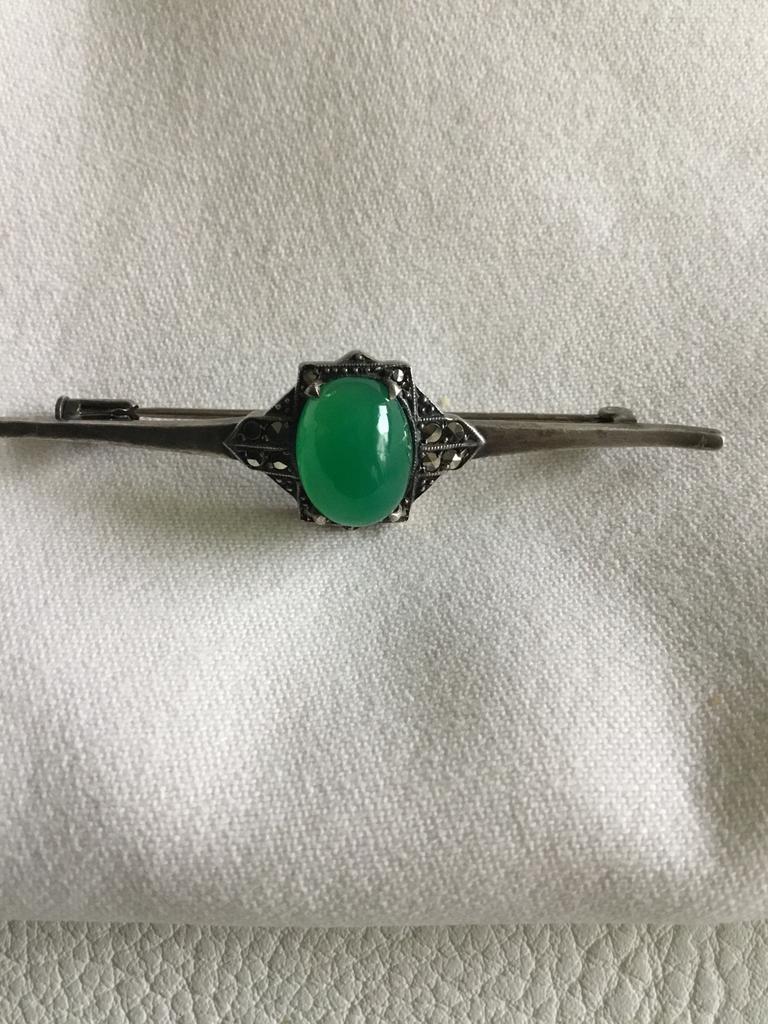 Art deco steringzilveren broche, Ophalen of Verzenden, Zo goed als nieuw