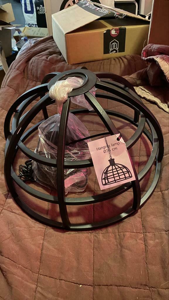 2 lampes cage en fer style steampunk, Enlèvement, Utilisé