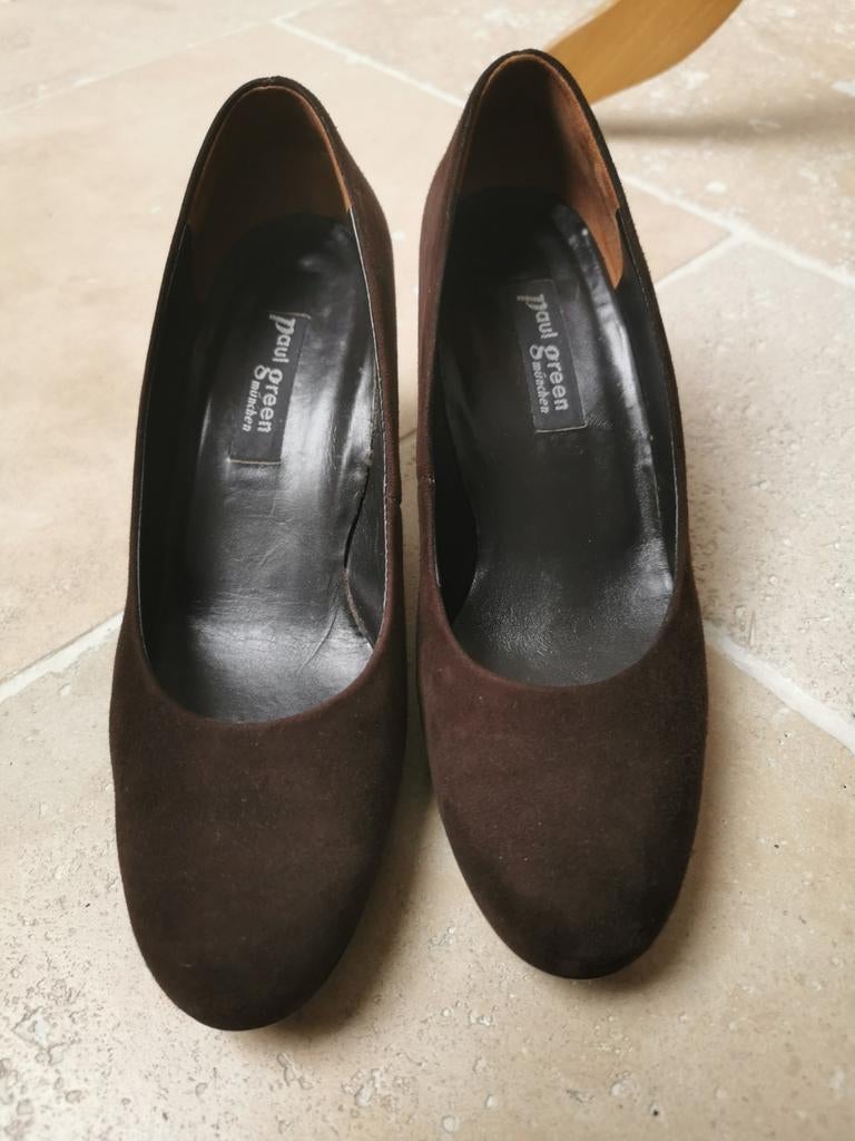 Comme de nouvelles belles escarpins en cuir pour femmes de P, Enlèvement ou Envoi, Escarpins, Comme neuf, Brun