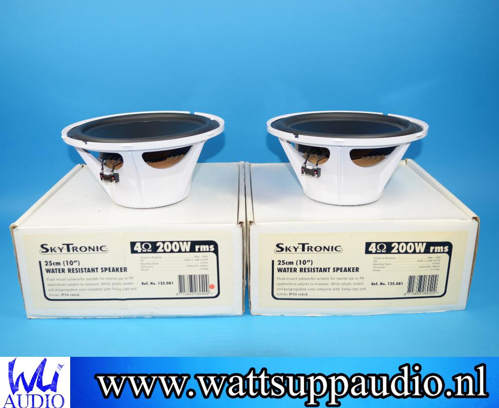 SkyTronic 10'' Water Resistant Speaker 125.081( Subwoofers ), Ophalen of Verzenden, Gebruikt
