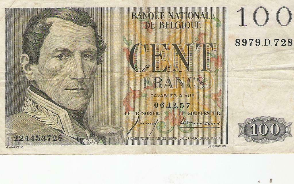 billet belge 100 franc, Ophalen of Verzenden, België, Overige waardes