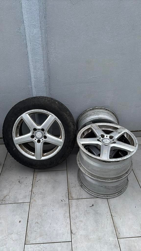 Jantes Mercedes 16 pouces – 5 branches – Original Mercedes, Auto-onderdelen, Banden en Velgen, Banden en Velgen, All Season, 16 inch