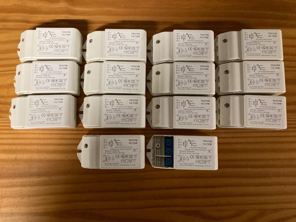 14 elektronische transformatoren Dimbaar 10 - 70 W, Enlèvement, Comme neuf