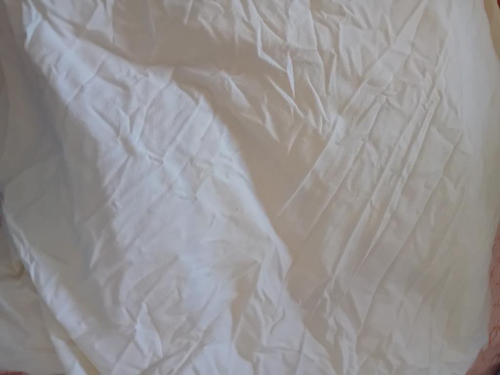 Housse couette blanche en coton, Enlèvement ou Envoi, Deux personnes, Blanc