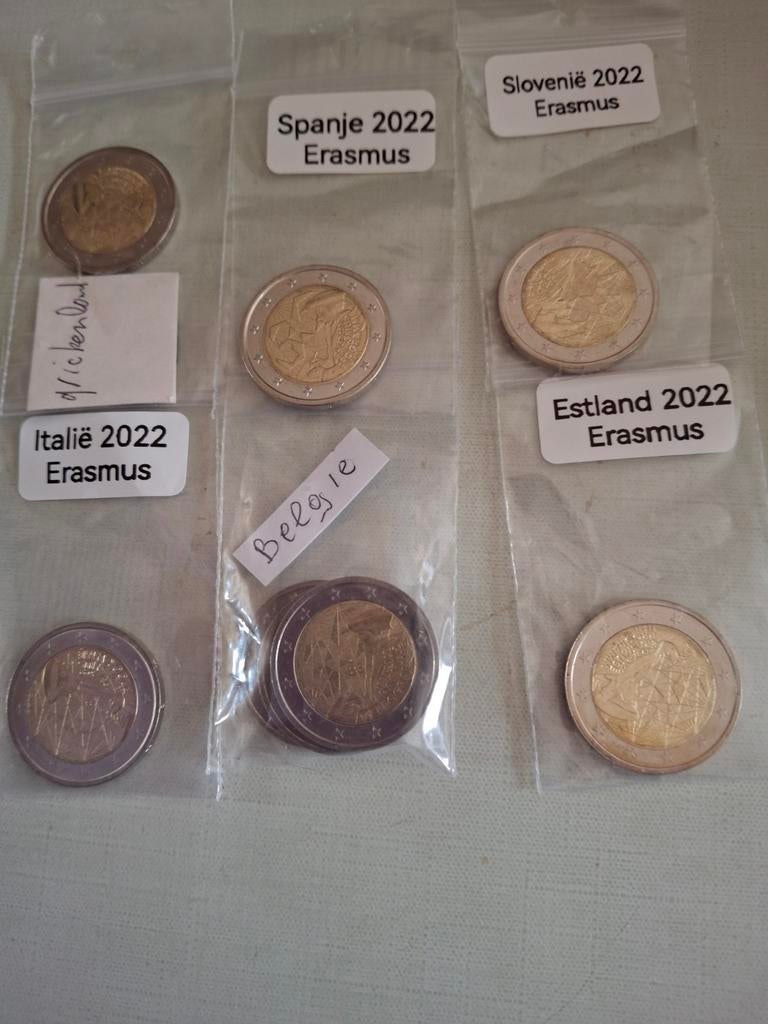6 verschillende erasmus 2 euro munt, Timbres & Monnaies, Monnaies | Europe | Monnaies euro, Enlèvement ou Envoi, Estonie, 2 euros