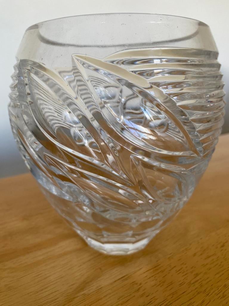 Vintage Boheems kristallen vaas, Antiek en Kunst, Antiek | Glaswerk en Kristal, Ophalen of Verzenden