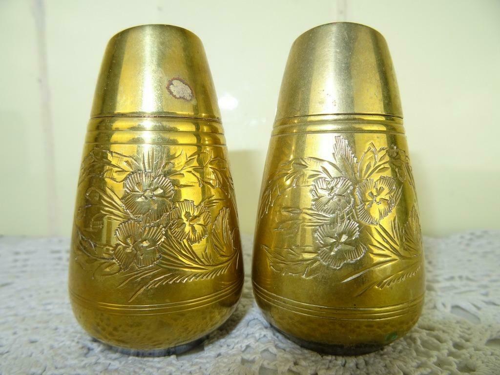 Antiek verzilverd peper en zout stel peper en zout set 1930, Antiek en Kunst, Curiosa en Brocante, Ophalen of Verzenden