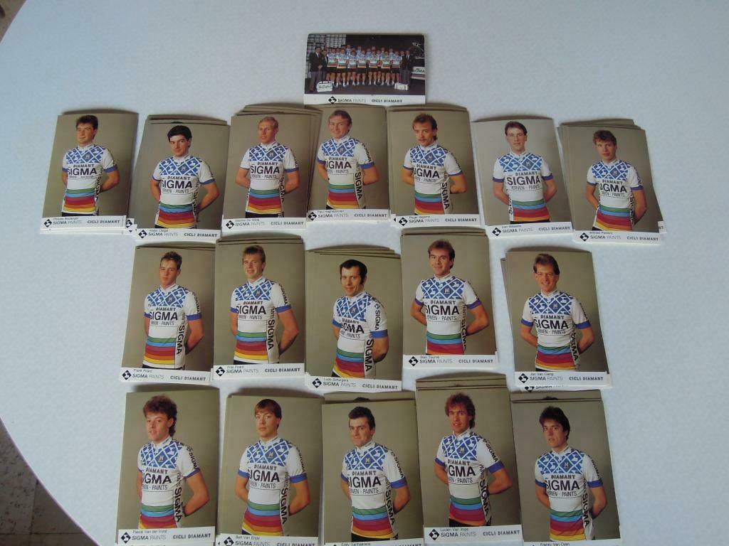 carte postale 1987 plaque cyclisme cyclisme Sigma Van Impe L, Enlèvement ou Envoi, 1980 à nos jours, Neuf, Photo