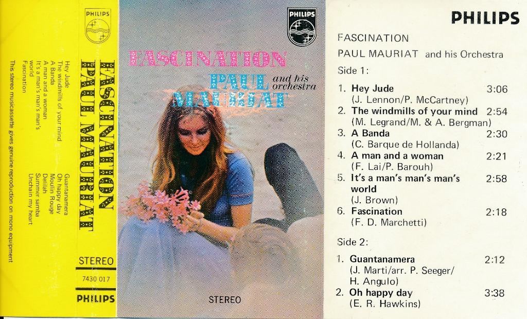 Cassette audio « Fasination » Paul Mauriat, Enlèvement ou Envoi, Originale, Utilisé, 1 cassette audio
