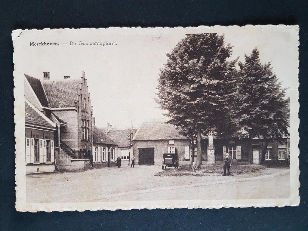 Postkaart Morkhoven Morckhoven Herentals Gemeenteplaats, Ophalen of Verzenden, 1920 tot 1940, Ongelopen, Antwerpen