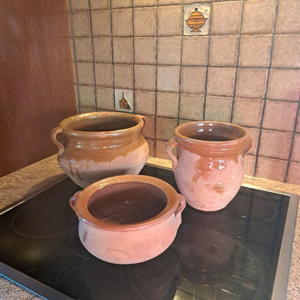 lot 3 stuks ( vermoedelijk replica) antiek potten, Antiek en Kunst, Ophalen