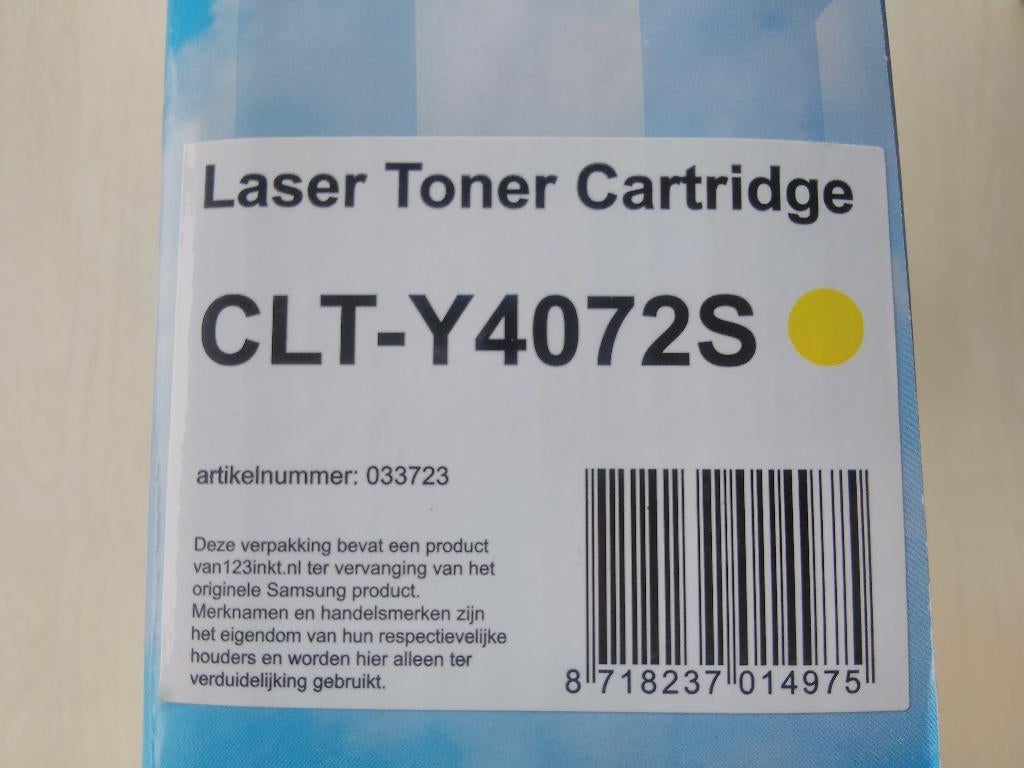 Toner cartridge geel CLT-Y4072S, Ophalen, Nieuw, Cartridge, 1 2 3 inkt