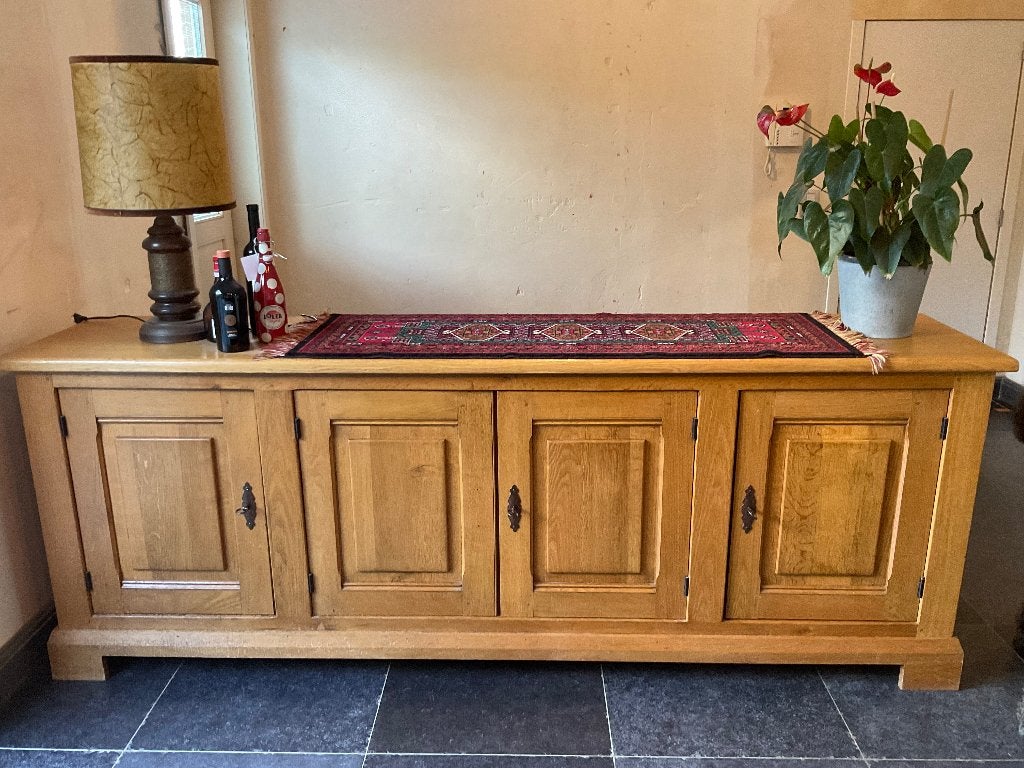 Massief eiken buffetkasten, Ophalen, Gebruikt, Met lade(s), Eikenhout