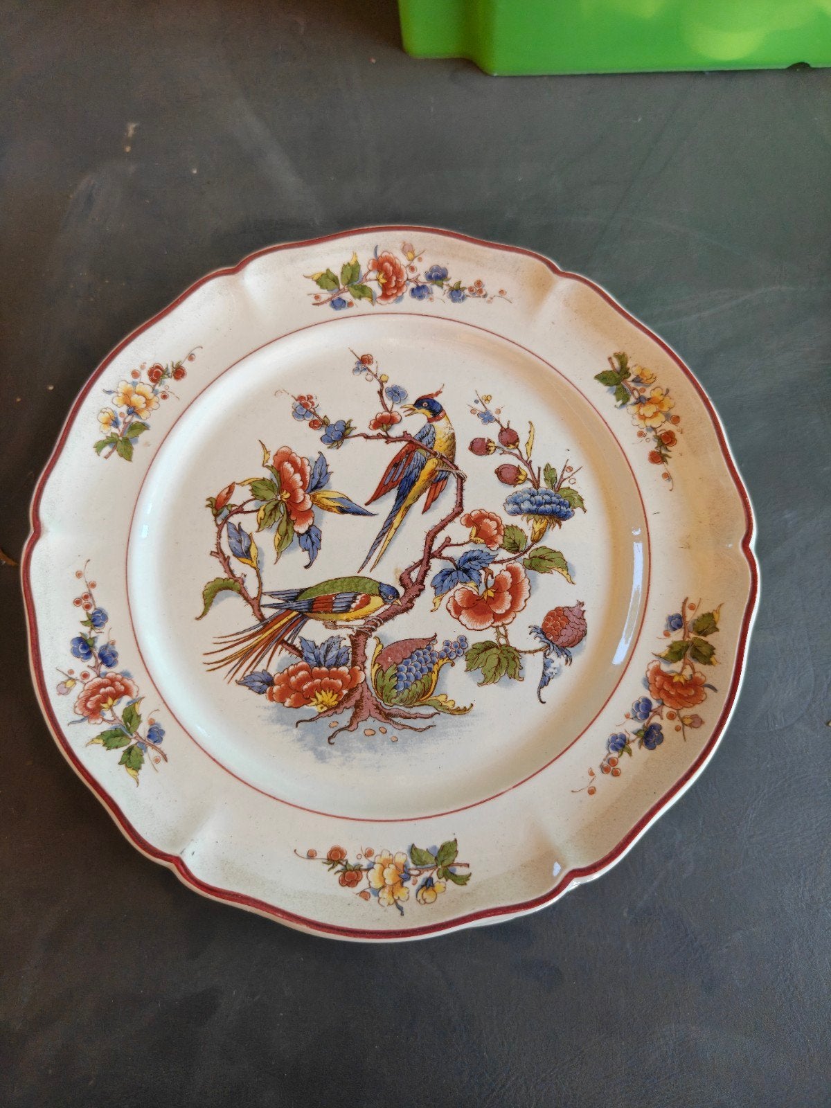 Antiek Villeroy & Boch Mettlach servies - Paradijsvogel (42-, Antiek en Kunst, Ophalen