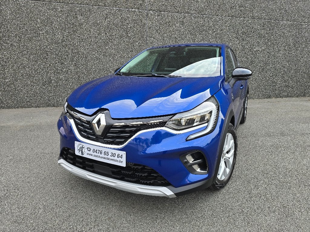 Renault Captur 1.33 TCe Intens GPF EDC  AIRCO/GPS/PDC+CAMERA, Dealer onderhouden, 4 cilinders, Blauw, Leder en Stof