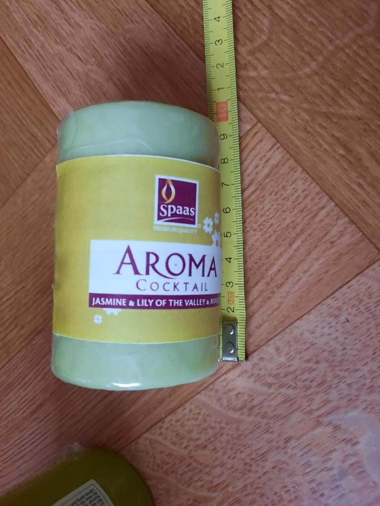 nieuwe cylinder geparfumeerde kaars jasmijn spaas, Ophalen of Verzenden, Nieuw, Kaars