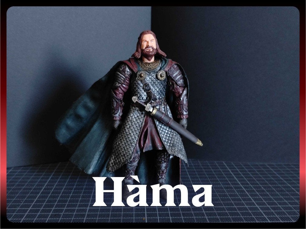 ToyBiz LOTR | Hàma capitaine de la Garde royale du Rohan, Enlèvement, Comme neuf, Figurine