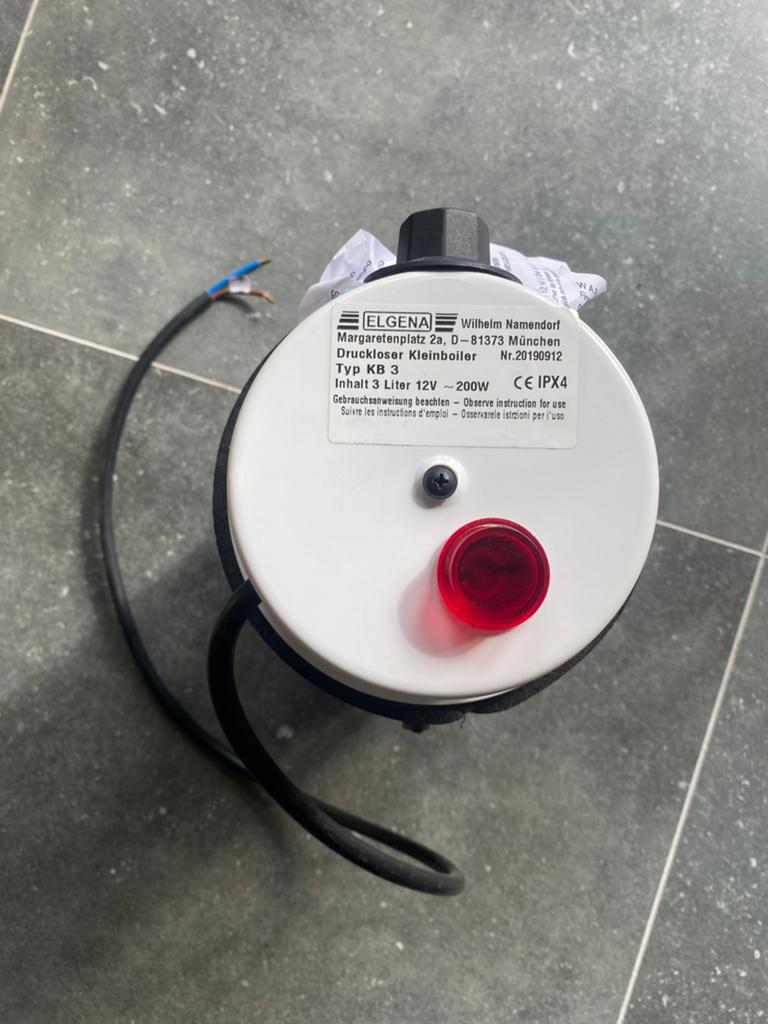 Elgena KB 3 Boiler 12V / 200W voor Camper/Boot (ongebruikt), Ophalen, Zo goed als nieuw