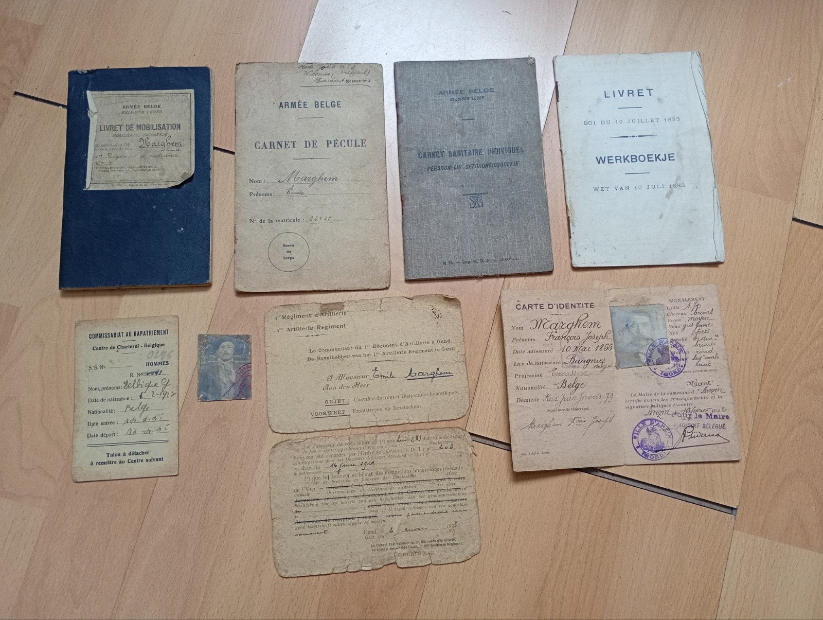 Lot de papiers d'un soldat belge WW1, Collections, Enlèvement ou Envoi