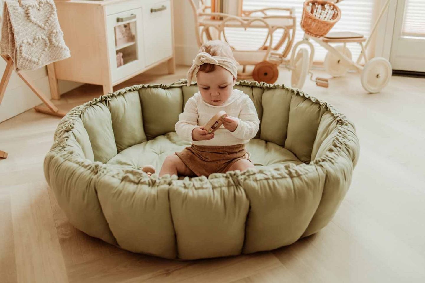 Play & Go Babymat Coco-Bloom Organic Cotton Meadow Green 130, Ophalen of Verzenden, Nieuw