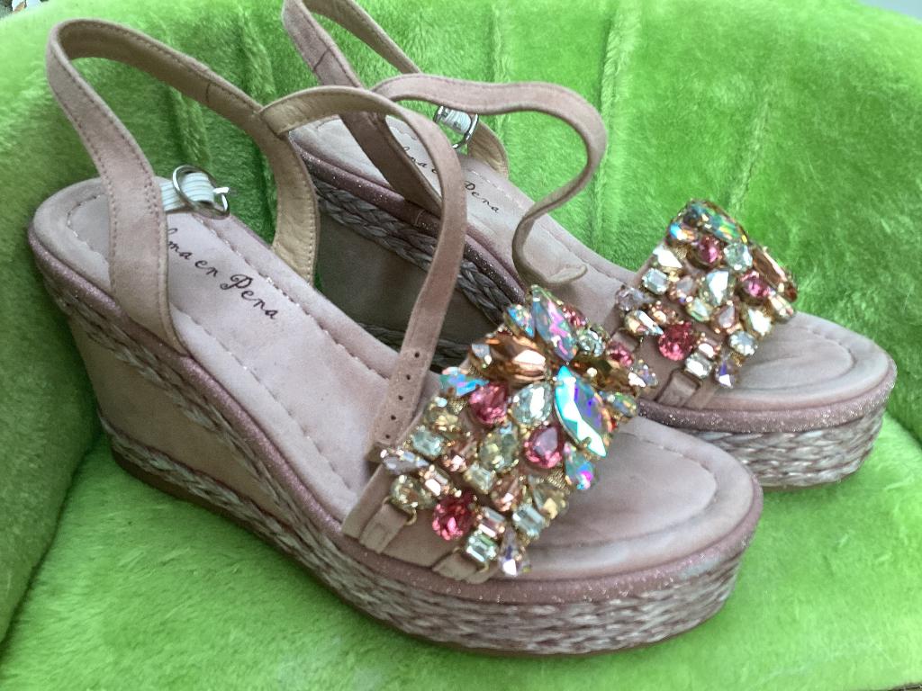 Sandalen Alma en Pena maat 39, Kleding | Dames, ANDERE, Blauw, Zo goed als nieuw, Sandalen of Muiltjes