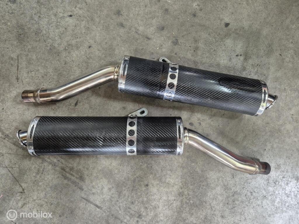 Hoge carbon dempers uitlaten Superlight 851 888 Supersport, Motoren, Gebruikt, Factorystore.service@ducati.com, Ophalen of Verzenden