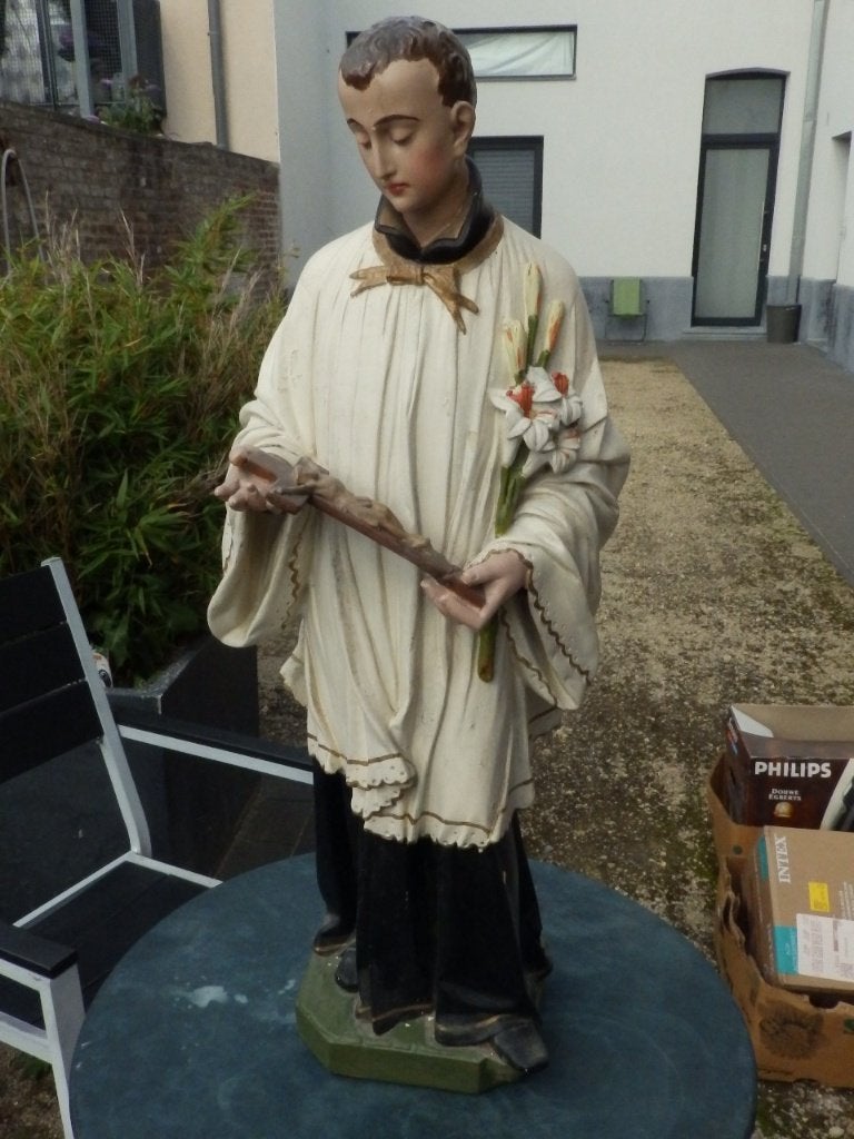 Statue plâtre Saint Louis de Gonzague 81 cm, Enlèvement