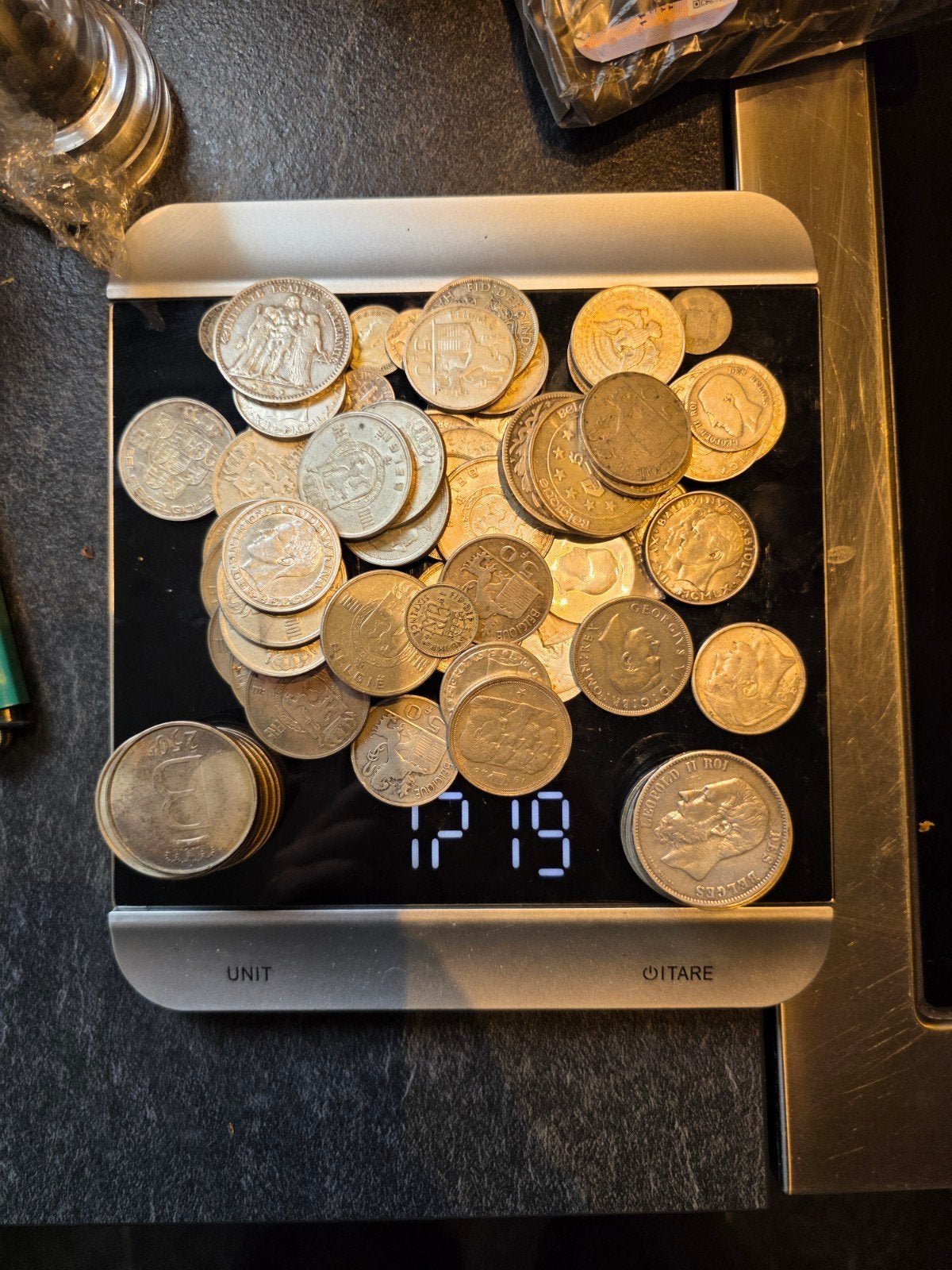 mooi lot zilveren munten 1,219 kg, Ophalen of Verzenden, Munten