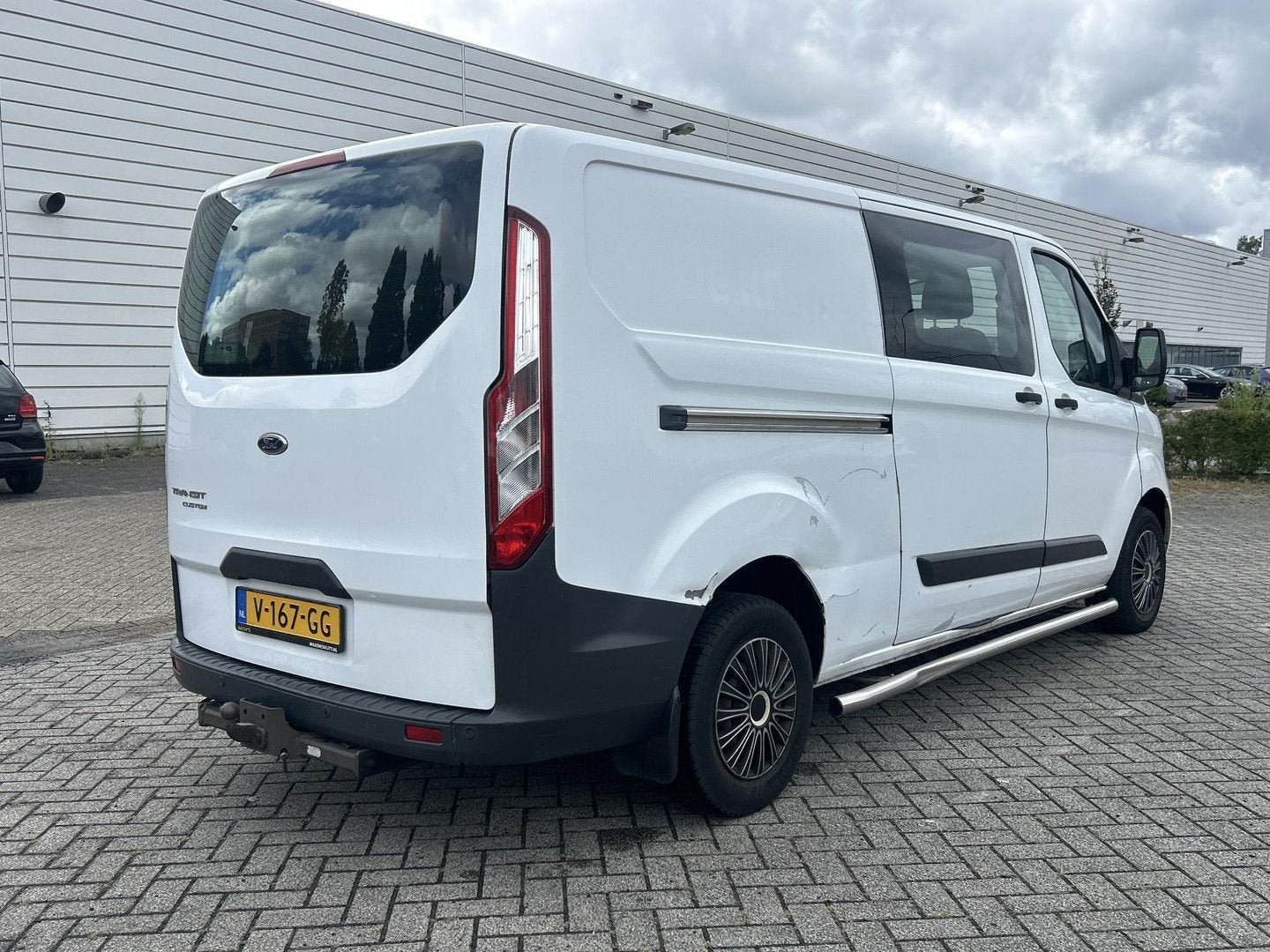 Ford Transit Custom 290 2.2 TDCI L2H1 Ambiente Dubbel Cabine, Wit, Ford, ABS, Te koop