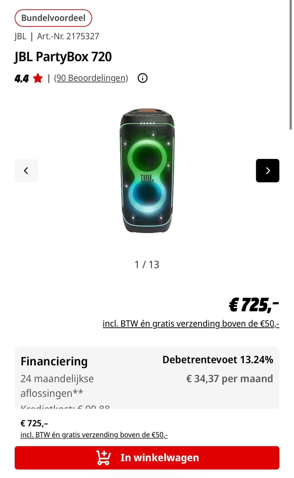 Jbl partybox 720 met batterijen!!, TV, Hi-fi & Vidéo, TV, Hi-fi & Vidéo Autre, Enlèvement, Comme neuf