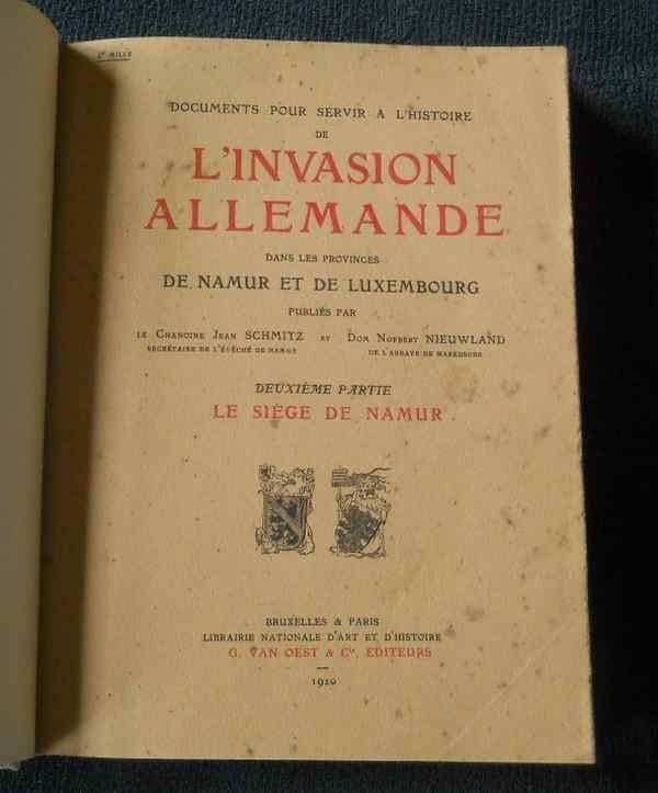 L' invasion allemande Namur - Luxembourg : Le siège de Namur, Enlèvement ou Envoi, Avant 1940, Utilisé