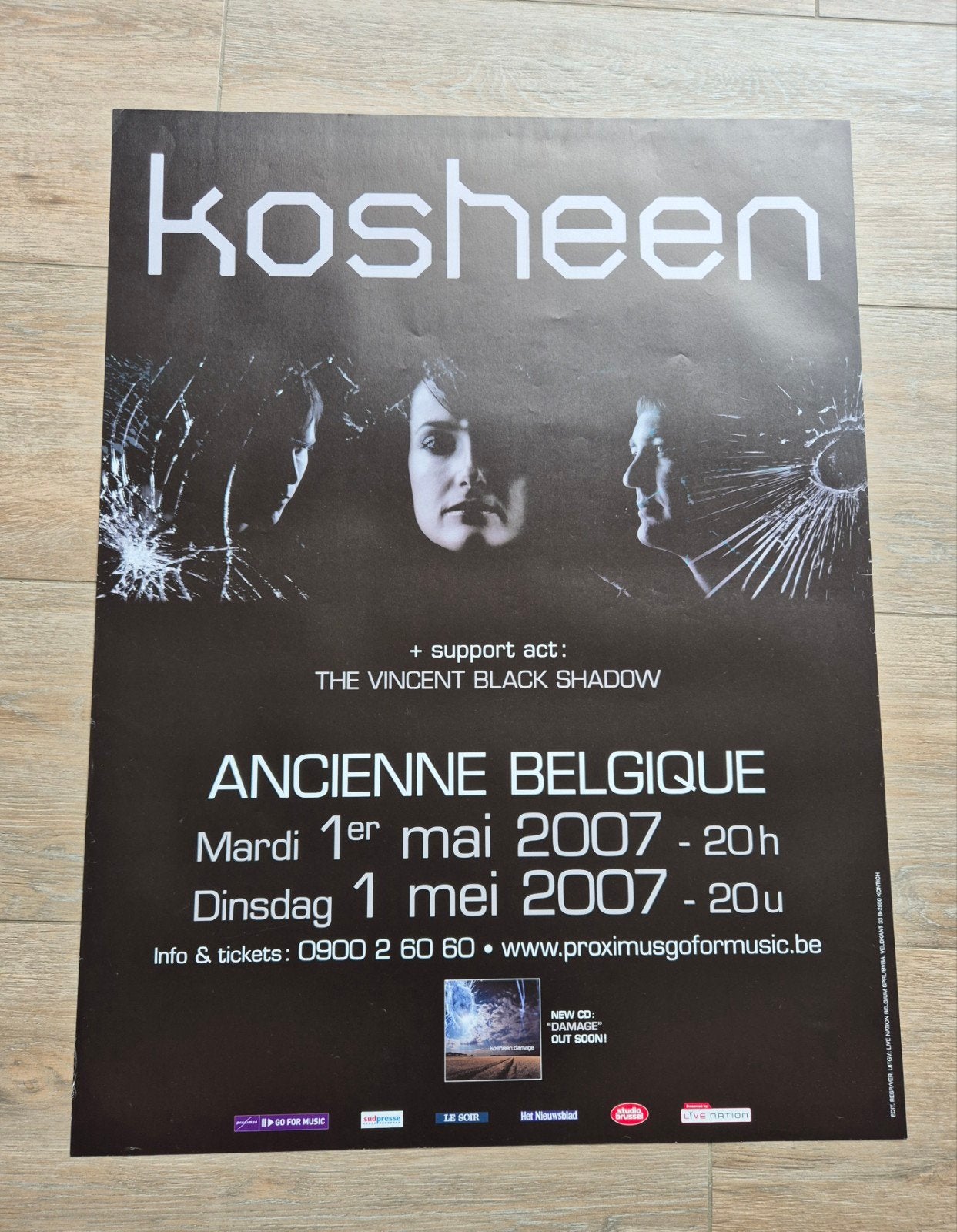 Affiche du concert de Kosheen AB 2007, Enlèvement ou Envoi, Comme neuf, Musique