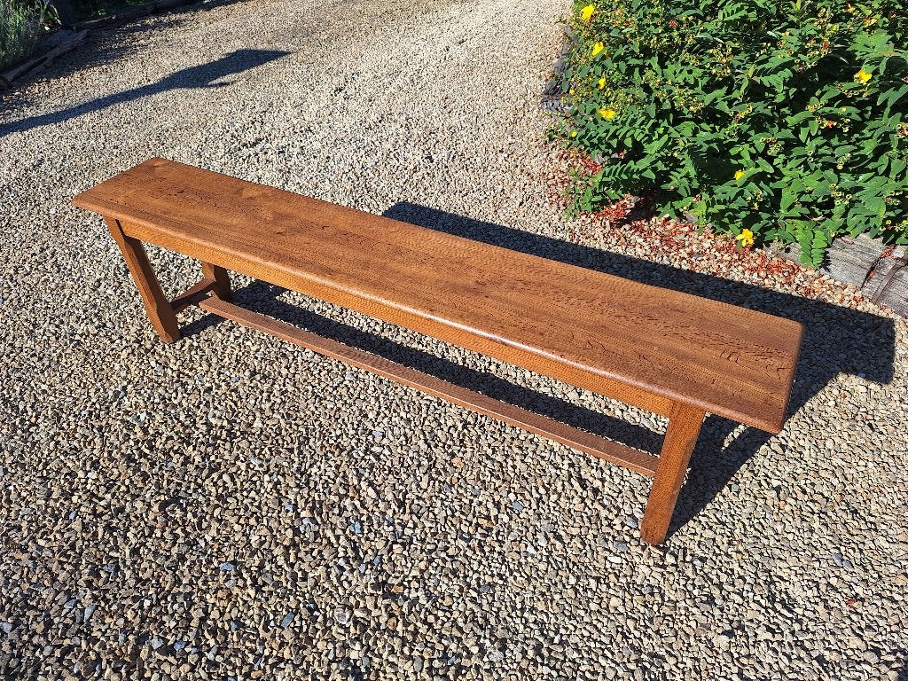 BANC CHENE MASSIF STYLE HERVE, Antiquités & Art, Antiquités | Meubles | Chaises & Canapés, Enlèvement