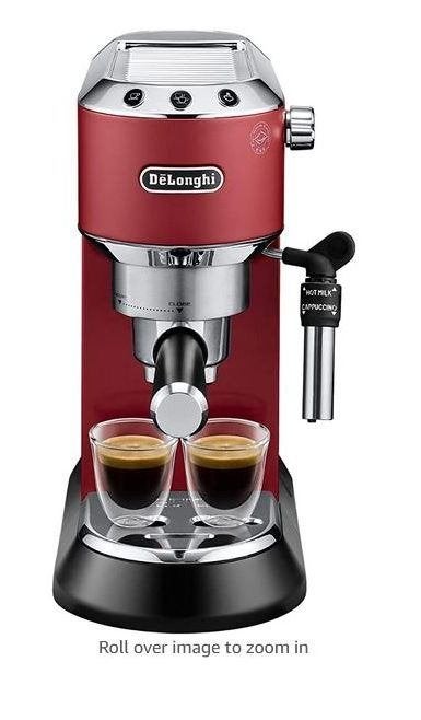 Machine espresso De'Longhi Dedica Style Rouge, 1 tasse, Enlèvement