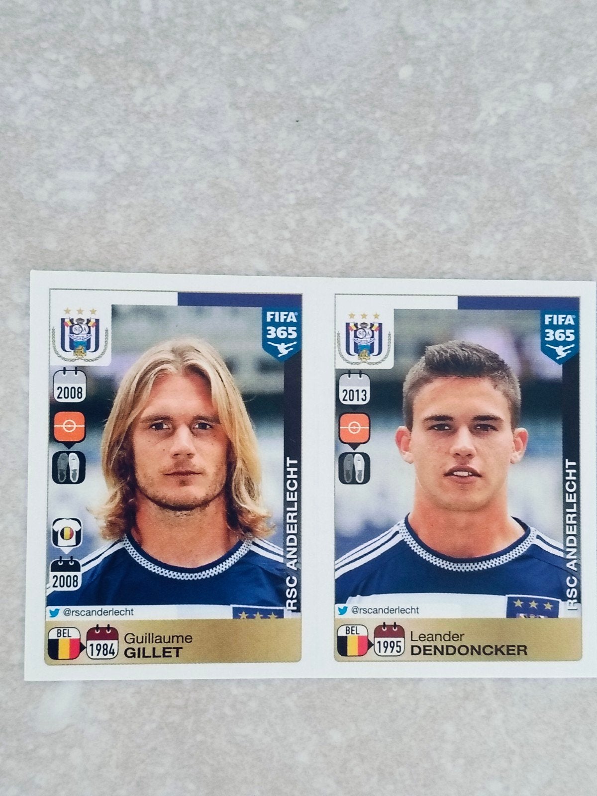 Panini sticker FIFA 365 Anderlecht Gillet dendoncker, Enlèvement ou Envoi, Autocollant