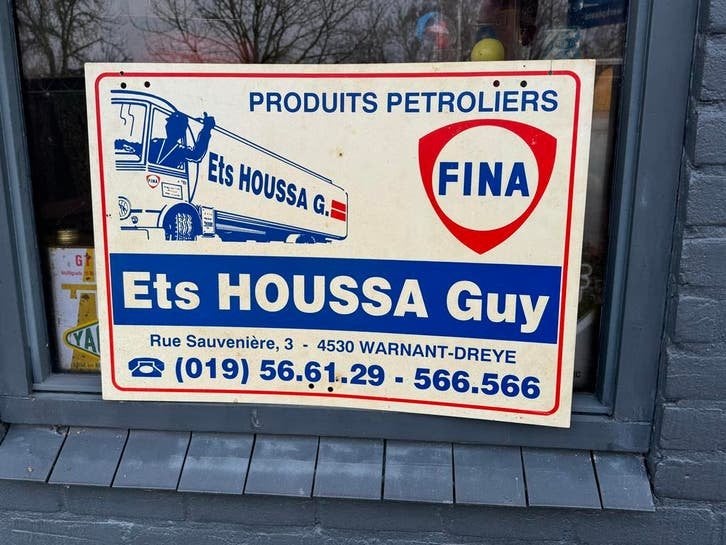 Vintage FINA Reclamebord, Verzamelen