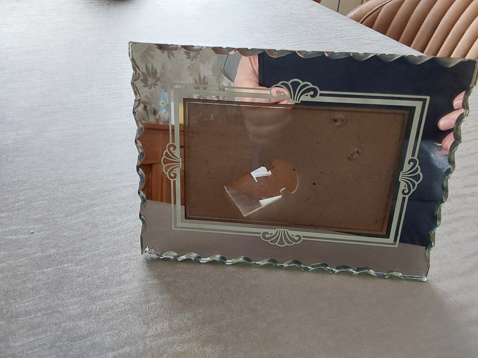 Antieke fotokader in spiegelglas, Antiquités & Art, Antiquités | Autres Antiquités, Enlèvement