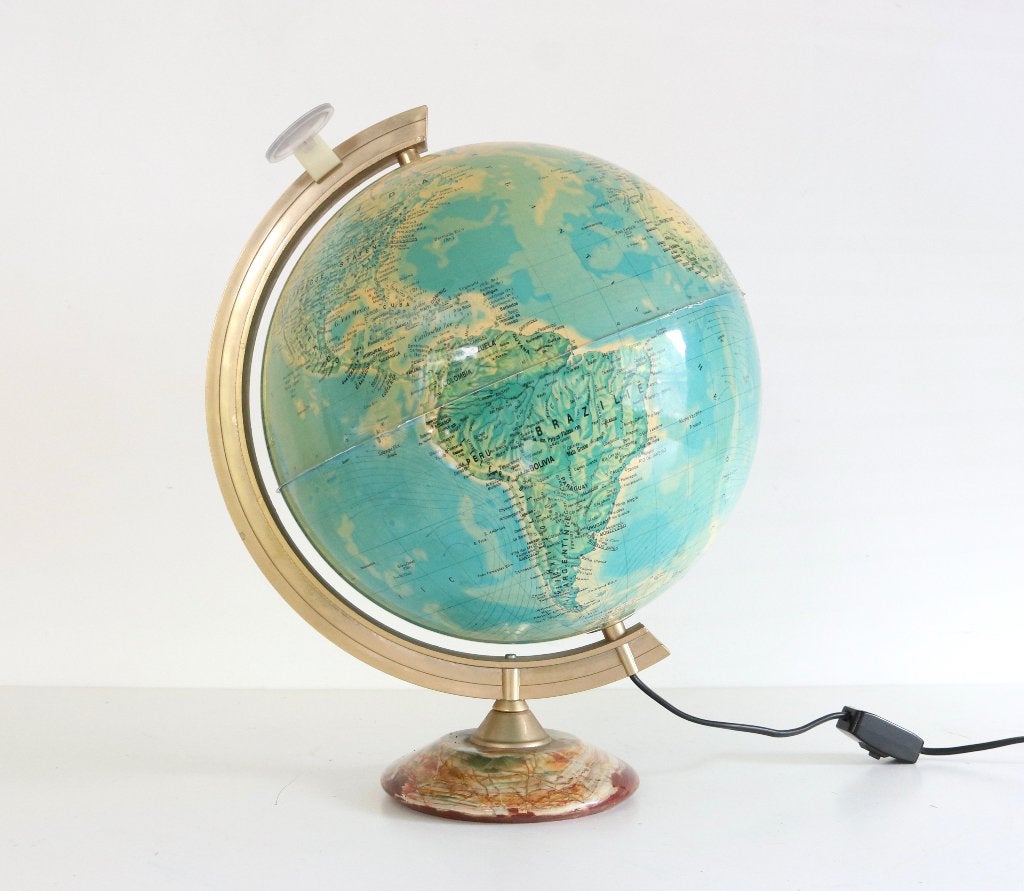 Vintage wereldbol - Globe made in Italy, Ophalen of Verzenden, Gebruikt