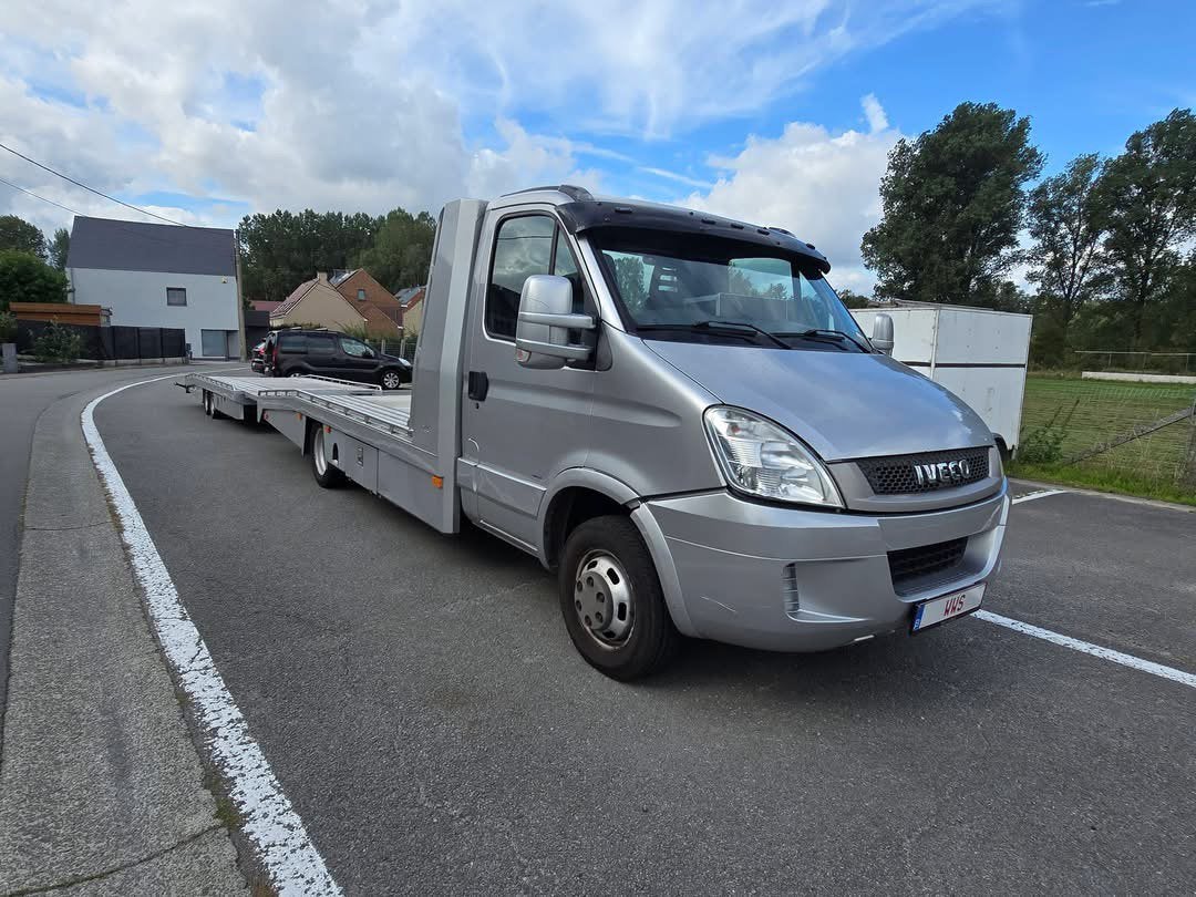 Iveco daily tijhof oprijwagen met aanhangwagen, Argent ou Gris, Achat, Entreprise, Iveco