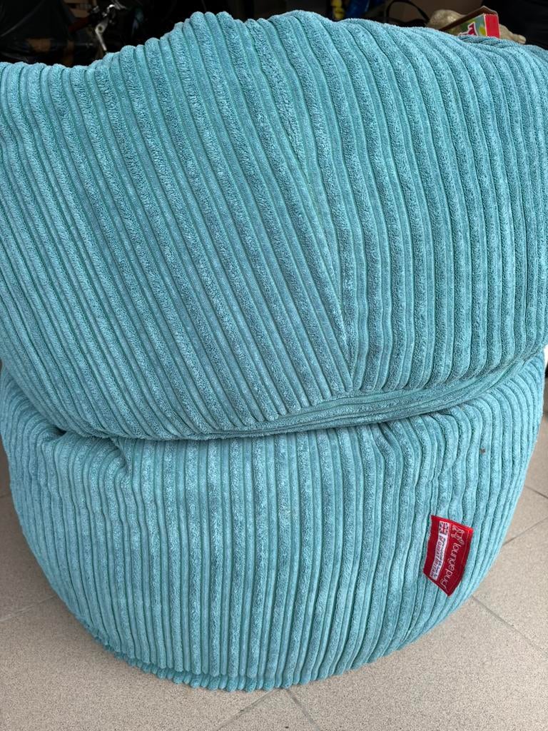 Zitzak-Loungepug-turquoise | nog 1 beschikbaar!, Enlèvement, Utilisé