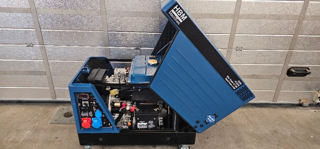 Générateur diesel HBM 8500 Watt - générateur 733 cc 230/400V, Bricolage & Construction, Générateurs, 5 à 10 kVA, Enlèvement ou Envoi